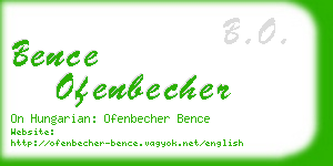 bence ofenbecher business card